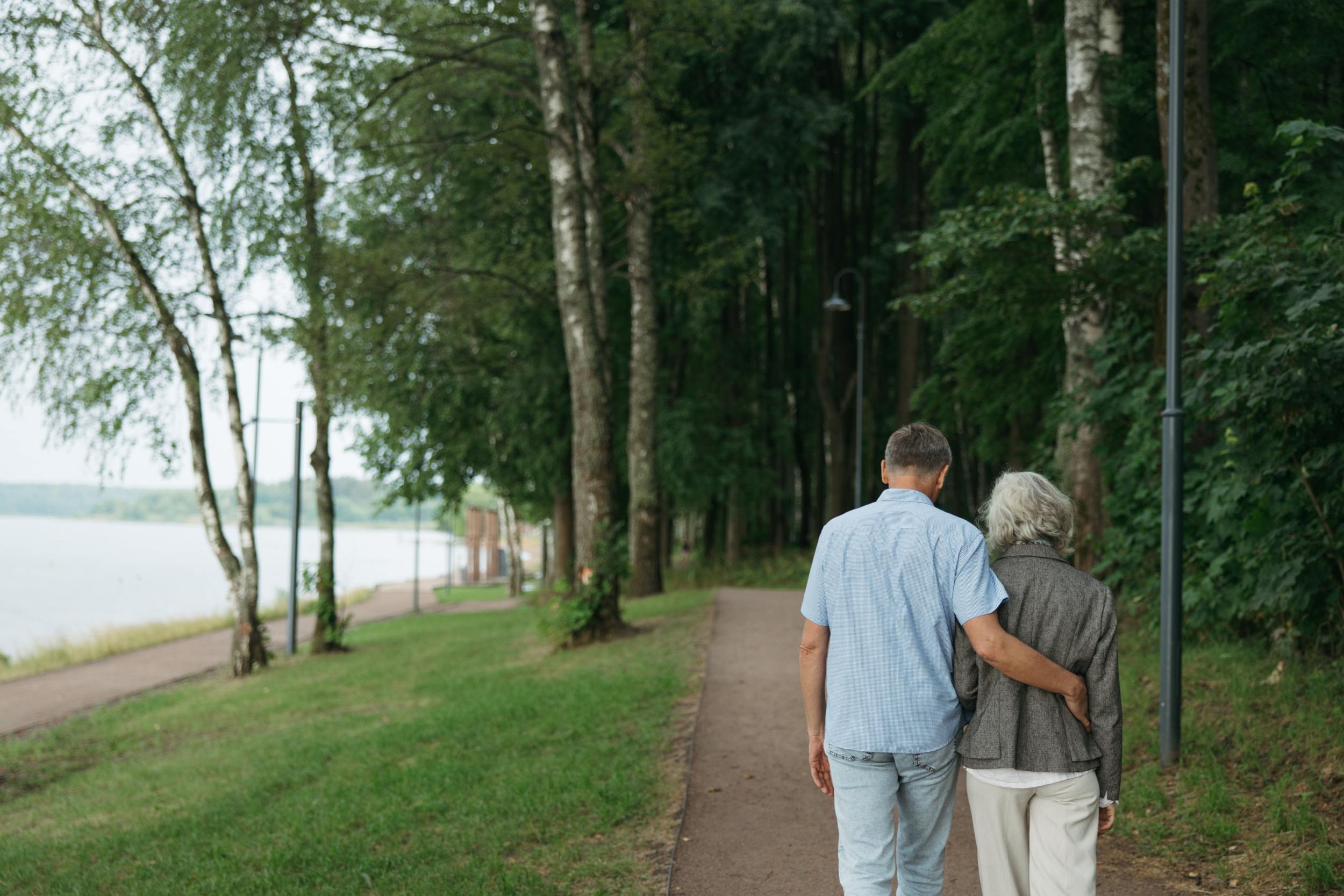 Couple on a walk discussing their options for different types of cremation.
